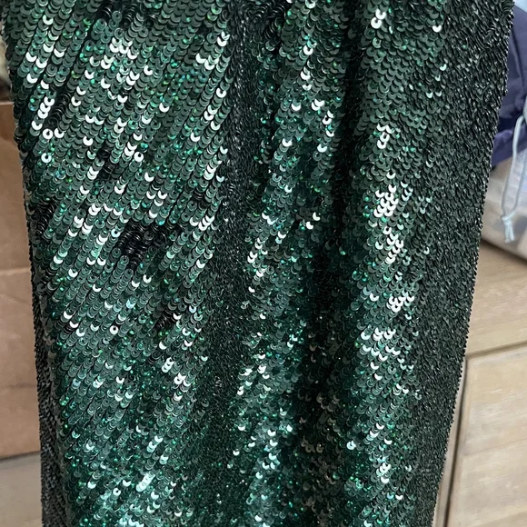 Haute Hippie Green Sequins Mini Skirt as Seen on Jlo & Gossip Girl! Siz… - Picture 7 of 16